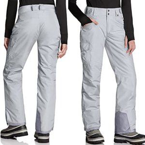 TSLA Ski Snowboard Winter Pants Ripstop Light Steel Gray L NWOT